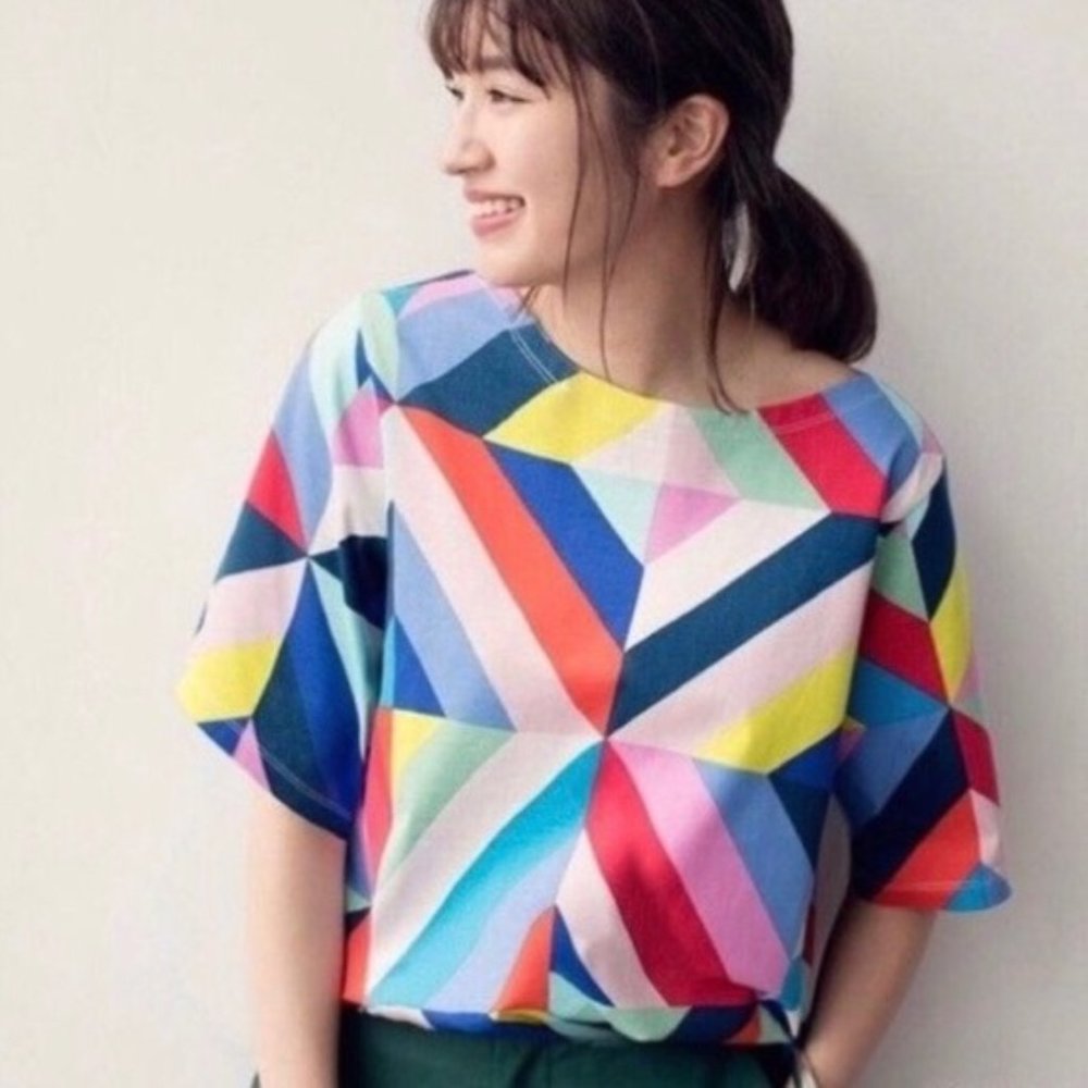 Marimekko Abstract cotton Tee T-shirt  XL NWOT